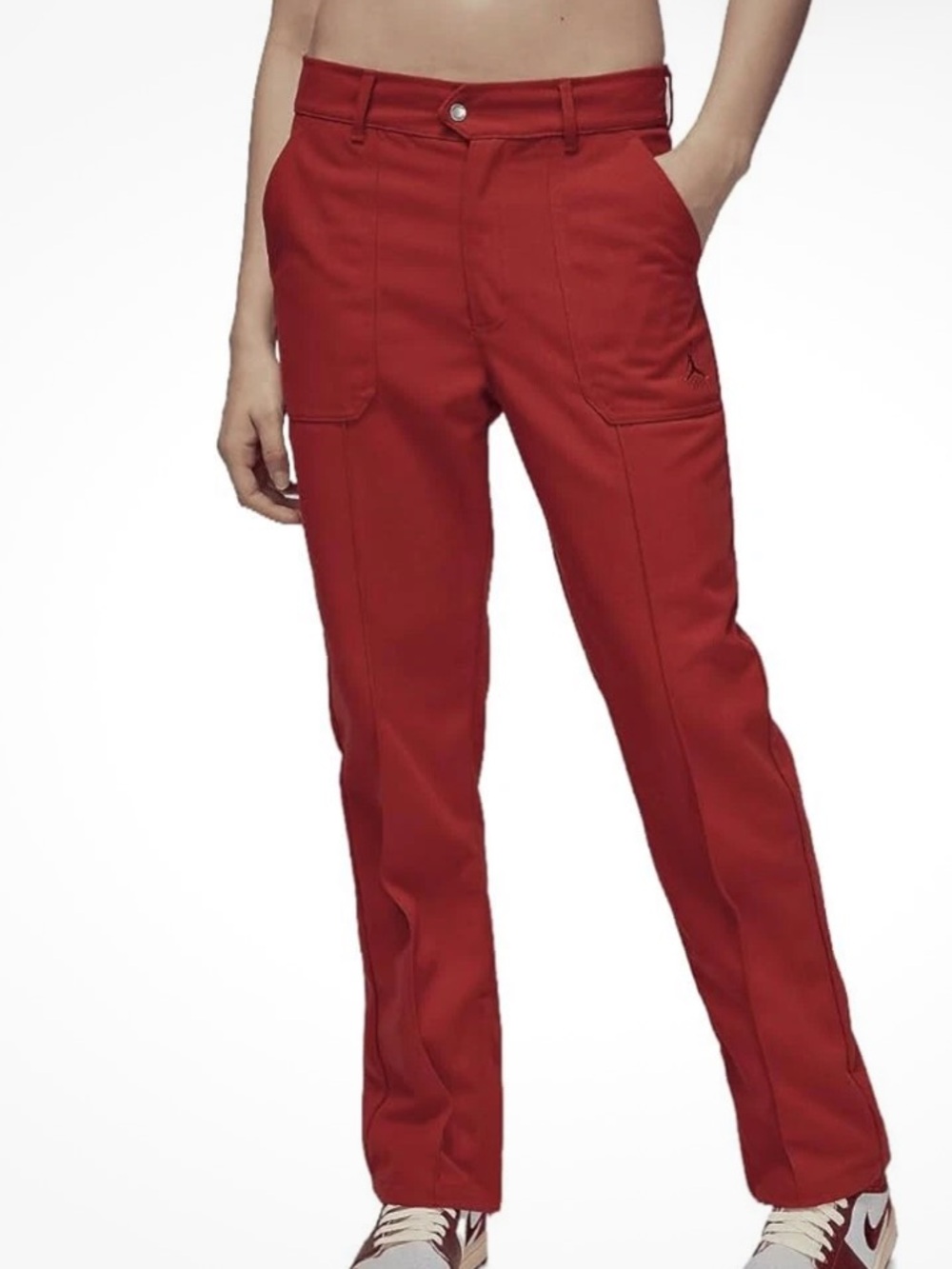 Jordan Active Woven Pants Red Womens Size Small Straight Leg